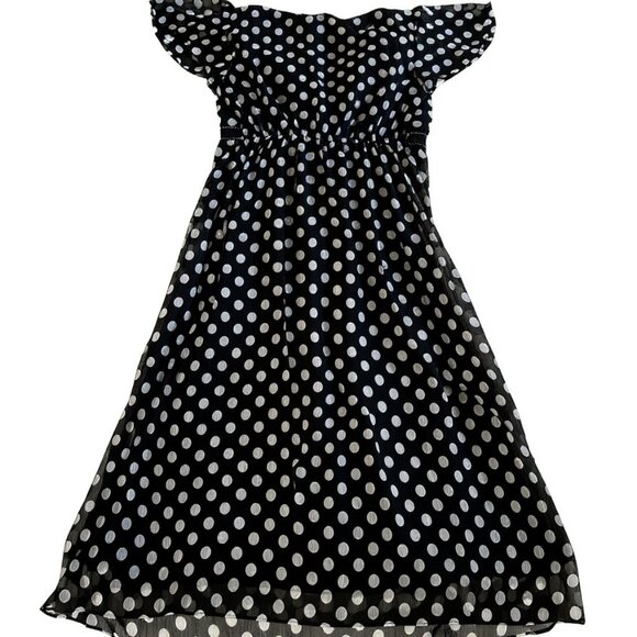 Motherhood Maternity Faux Wrap Polka Dot Maternity Dress Size Small - Picture 3 of 3